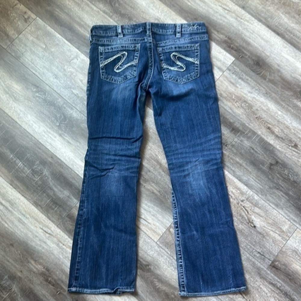 Silver Jeans size 24 Aiko Bootcut blue denim Bikercore jeans